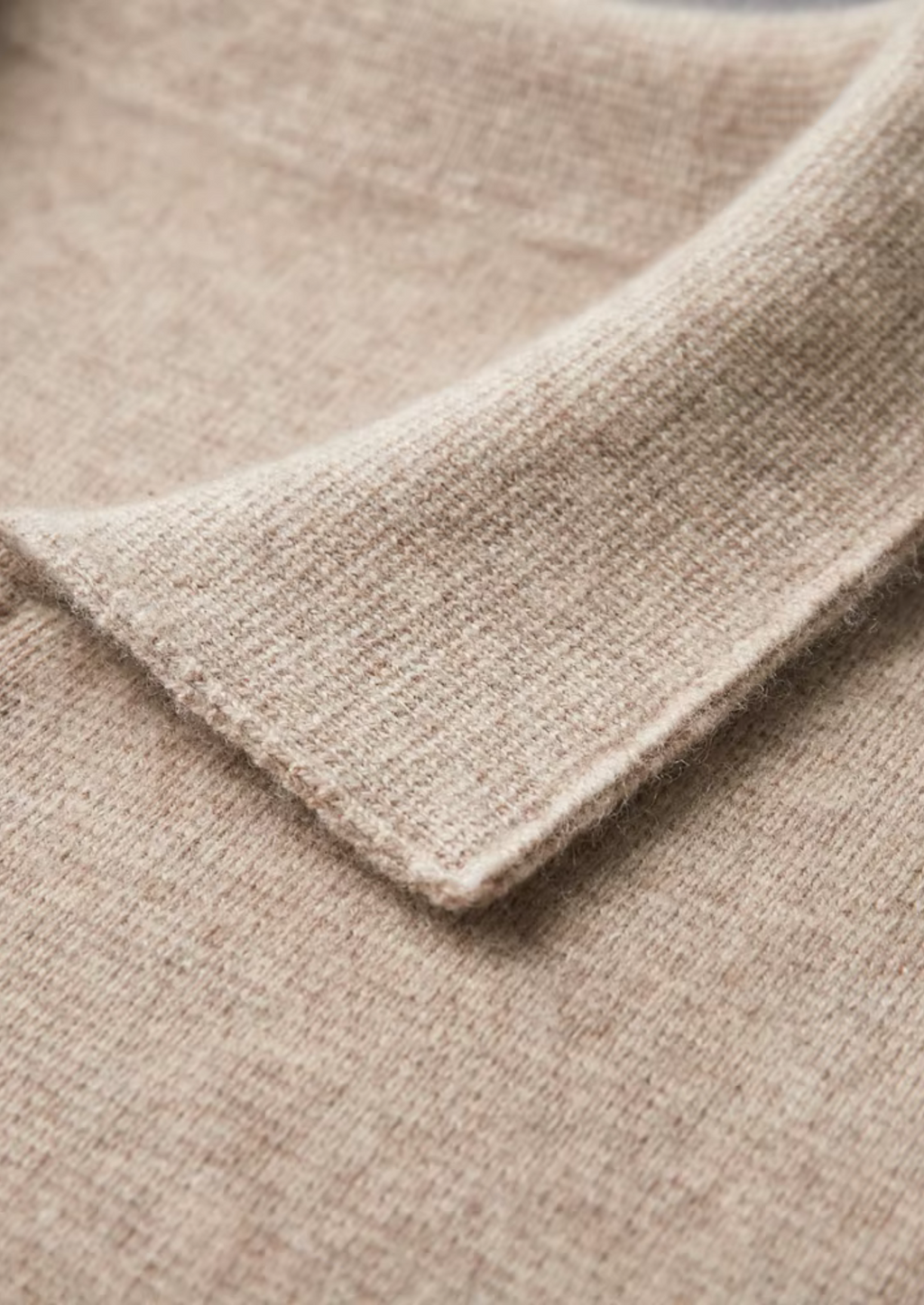 EXTRA-FINE MERINO WOOL ZIP POLO CARDIGAN