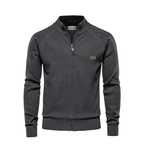 LC Strukturierter Herren-Reißverschluss-Pullover