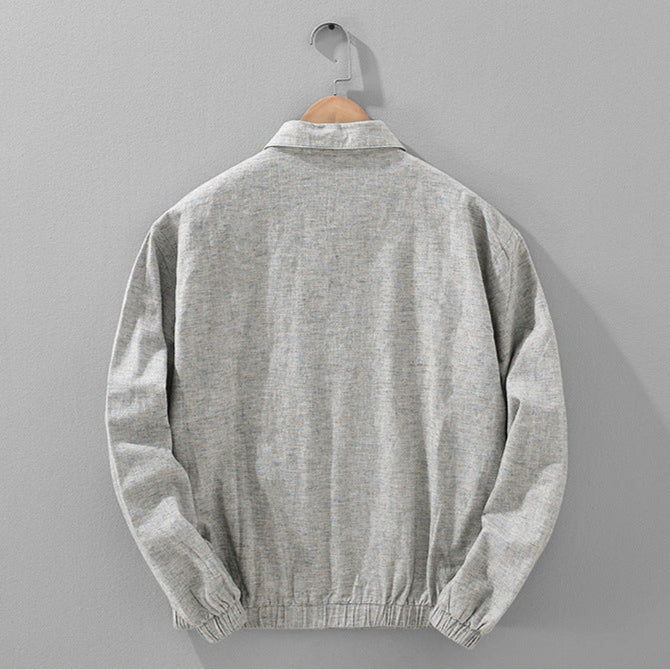 Constantino Taro Cotton Linen Zip Jacket