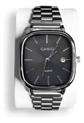 C A S I O Luxuriöse 36mm-Uhr - wasserdicht | Gebürsteter Stahl