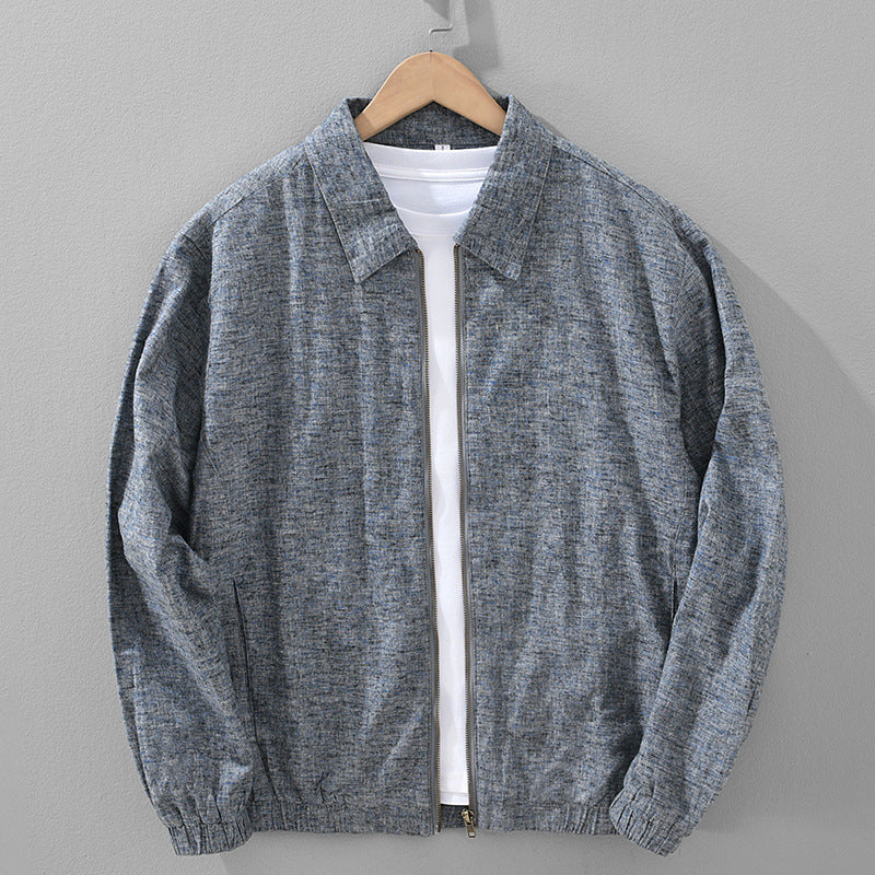 Constantino Taro Cotton Linen Zip Jacket