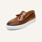 Mens Premium Leather Loafers – Duque Brown
