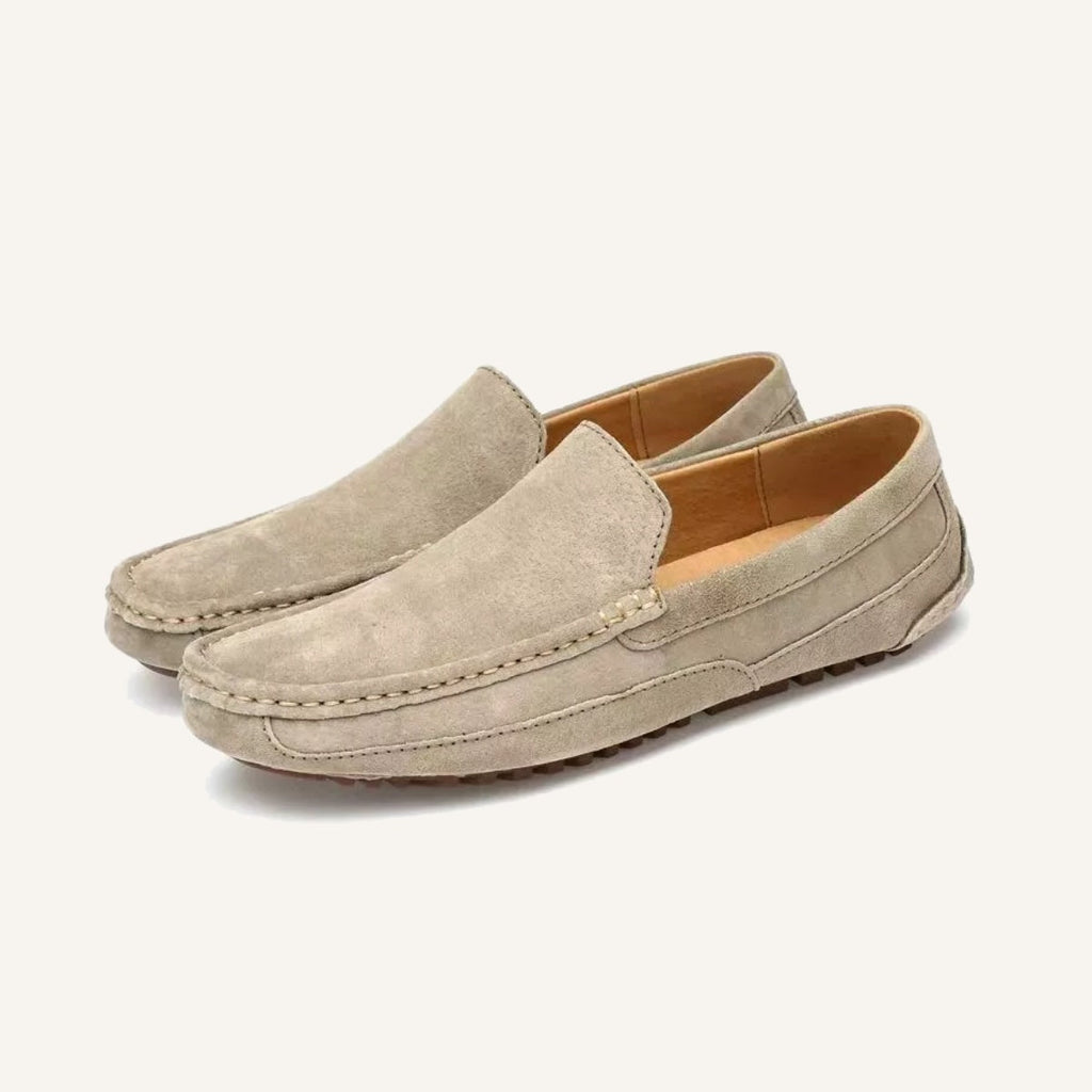 Mens Suede Loafer Moccasins – Solatte Beige