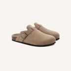 Sandalia Clog de Camurça Portofino caqui
