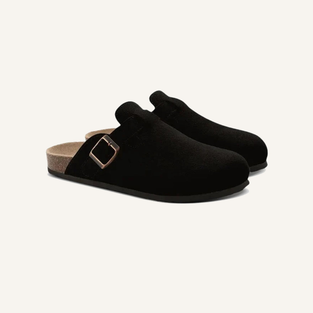 Sandalia Clog de Camurca Portofino preto