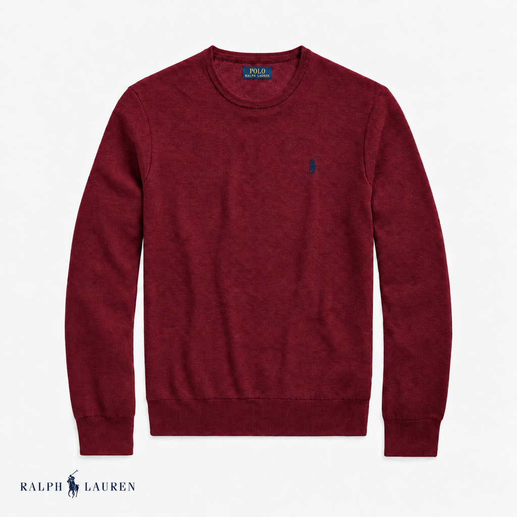 RL Mesh-Knit Cotton Crewneck Sweater