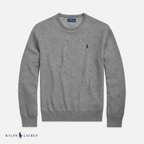 RL Mesh-Knit Cotton Crewneck Sweater