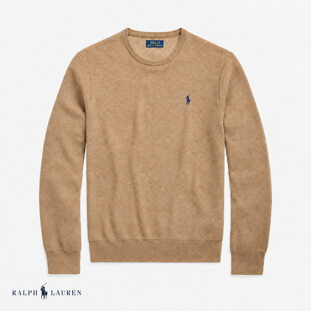 RL Mesh-Knit Cotton Crewneck Sweater
