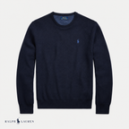 RL Mesh-Knit Cotton Crewneck Sweater