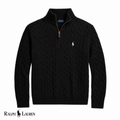 RL Zip Cable-Knit Wool Knit Sweater