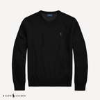 RL Mesh-Knit Cotton Crewneck Sweater