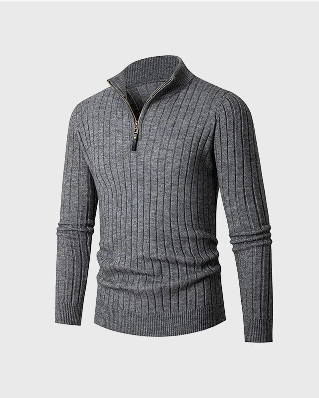 ZERMATT High Collar Half Zip Sweater