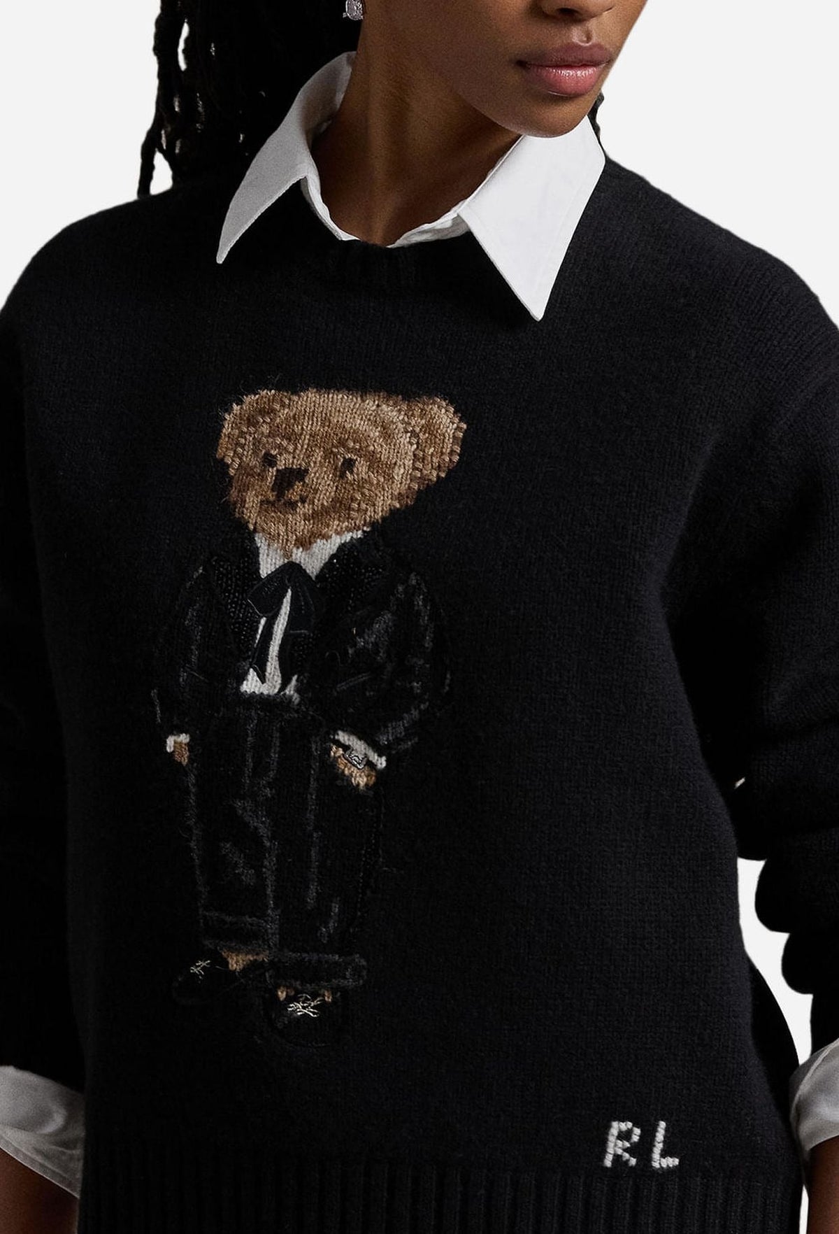 RL Sweater  | Black Polo Bear