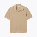 LC Cotton Blend Open Polo Collar Sweater