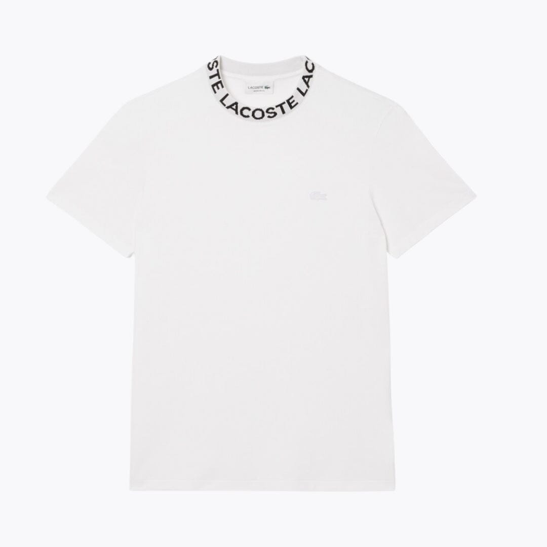 Piqué-T-Shirt mit Jacquard-Logo „LC“