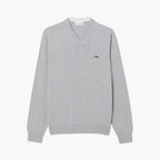 LC Monochrome Cotton V-neck Sweater