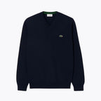 LC Monochrome Cotton V-neck Sweater