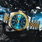 POEDAGAR GoldenStar - 40mm Uhr | Wasserdicht | Edelstahl