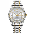 POEDAGAR Luminous Steel 40mm Uhr - Wasserdicht | Transferierter Stahl