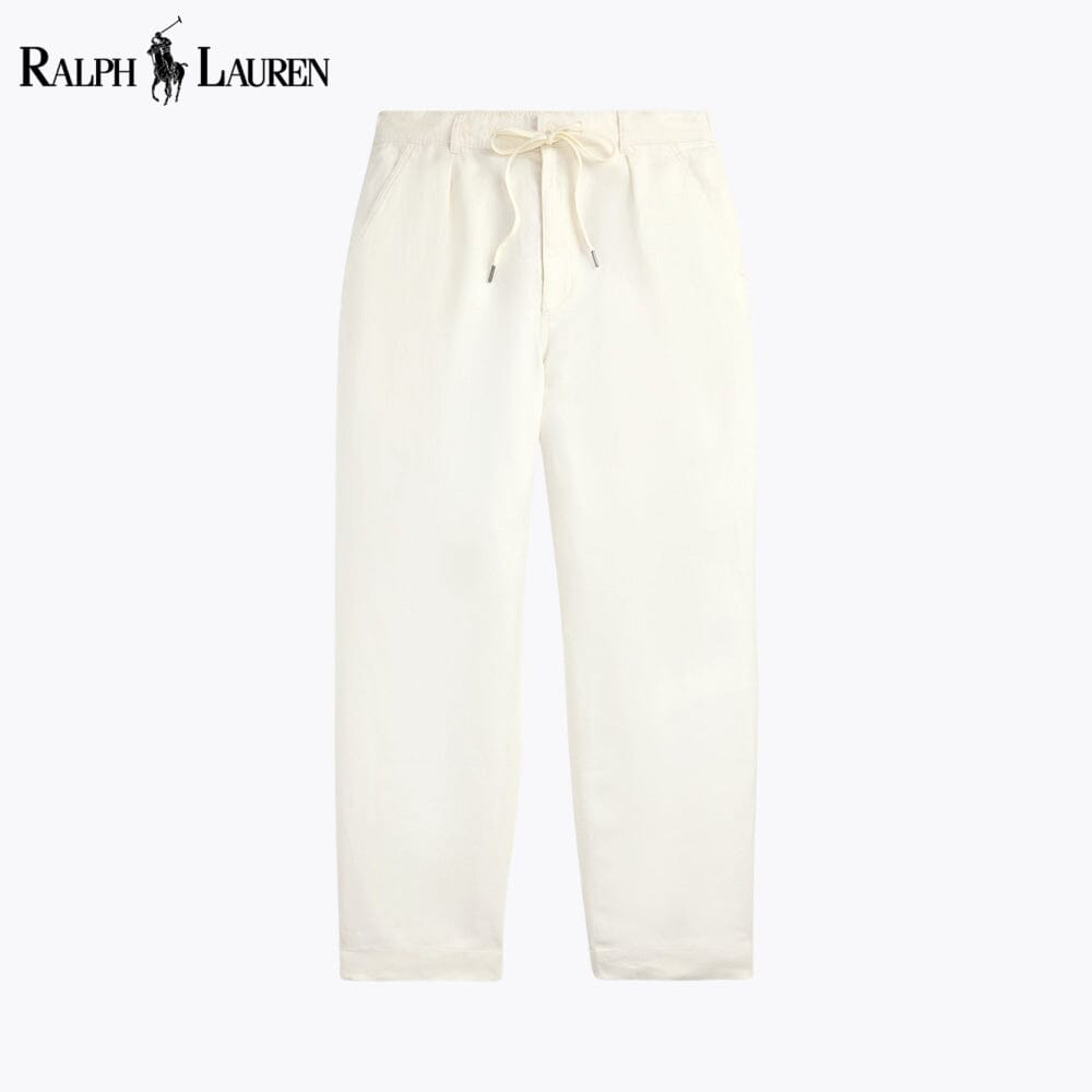 RL Lateef Relaxed Fit Pleated Linen Pant