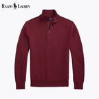 RL Mesh-Knit Cotton Quarter-Zip Sweater