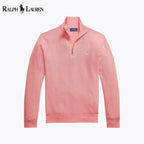 RL Mesh-Knit Cotton Quarter-Zip Sweater