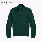 RL Mesh-Knit Cotton Quarter-Zip Sweater