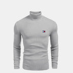 TH Rollkragenpullover mit Zopfmuster aus Wolle