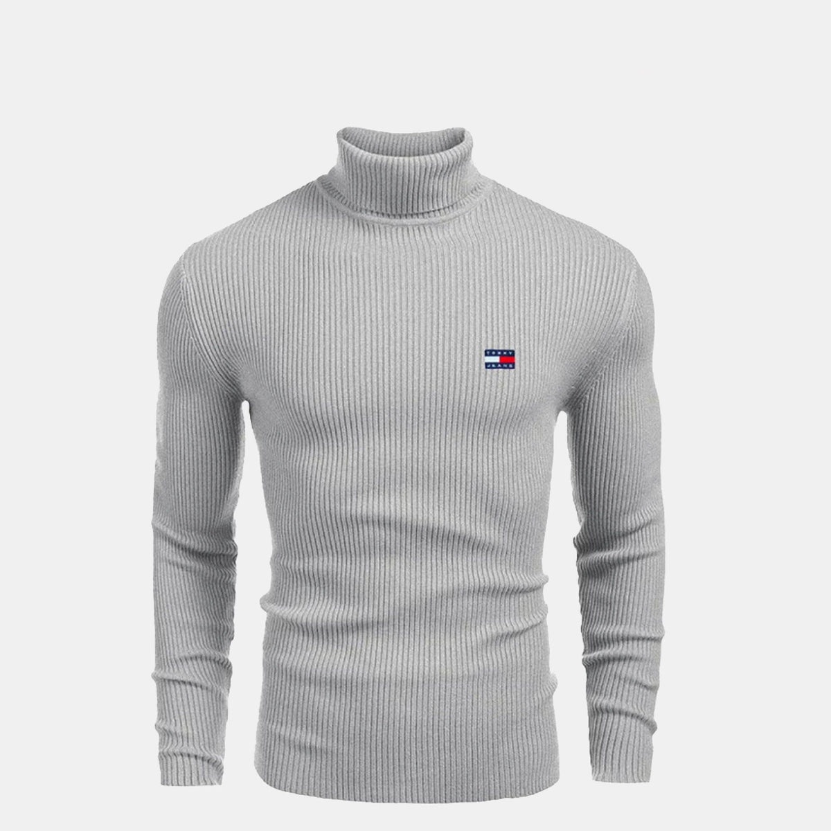 TH Rollkragenpullover mit Zopfmuster aus Wolle