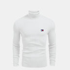 TH Rollkragenpullover mit Zopfmuster aus Wolle